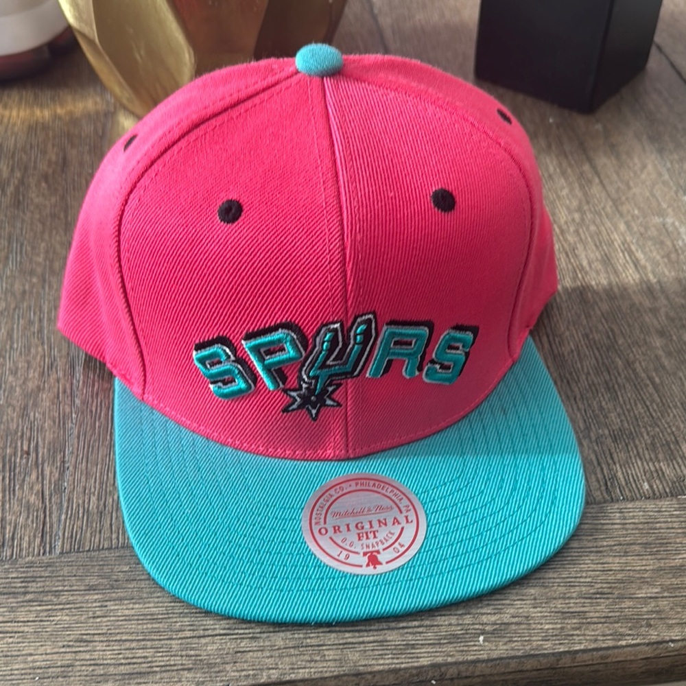 Pink and Teal Spurs Cap